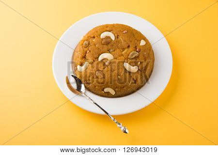 Moong Dal Halwa - a sweet dish from India, Indan Sweet Halwa made from Moong Dal, moong dal sweet sheera or shira cooked in pure ghee
