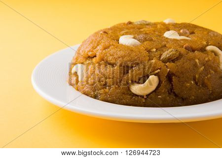 Moong Dal Halwa - a sweet dish from India, Indan Sweet Halwa made from Moong Dal, moong dal sweet sheera or shira cooked in pure ghee