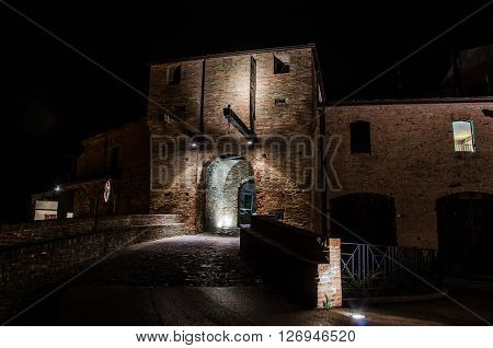 The Malatesta castle of Mondaino (Rimini), Italy
