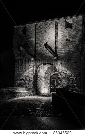 The Malatesta castle of Mondaino (Rimini), Italy