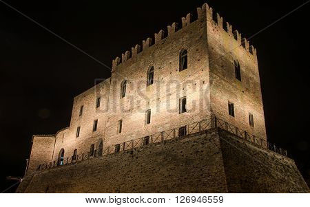 The Malatesta castle in Mondaino (Rimini), Italy