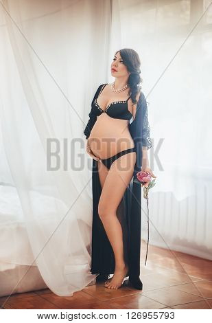 Beautiful Pregnant Woman Expecting Baby. Baby Shower