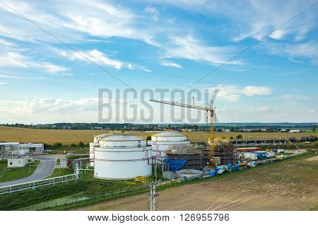 Aerial view on the modern biofuel factory
** Note: Visible grain at 100%, best at smaller sizes