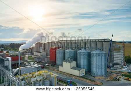 Sunset Over Biofuel Factory