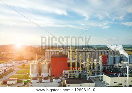 Sunset Over Biofuel Factory