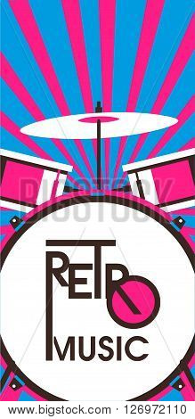 vector illustration musical theme of jazz and blues vertical flyer with musical instruments for orchestra