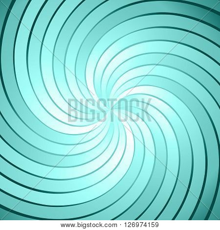 Abstract green ray twirl background, stock vector