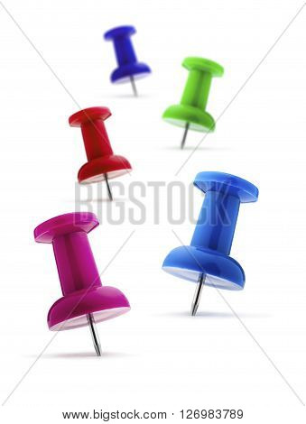 Push Pin's isolated on a white background