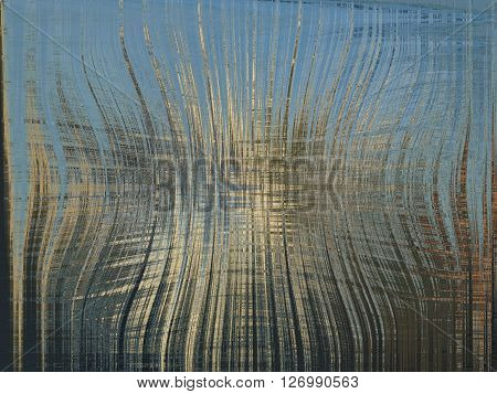 Blue background with abstract stripes. Vector illustration.  Horizontal location.