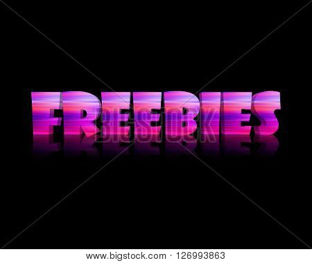 freebies - 3D Word with Reflection !