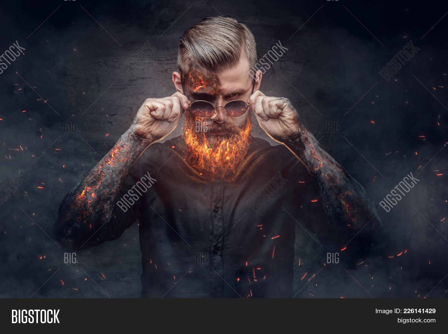Evil Man Burning Beard Image & Photo (Free Trial) Bigstock