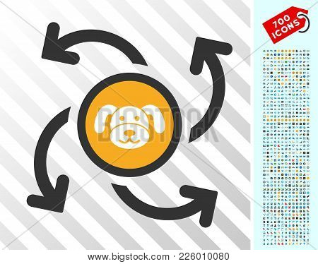 Puppycoin Emission Swirl Pictograph With 700 Bonus Bitcoin Mining And Blockchain Design Elements. Ve