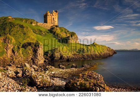 Gylen Castle On Rocky Cliffs, Isle Of Kerrera, Scotland