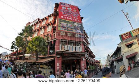 Ipoh, Malaysia, 1st Of Jan 2020, Old Building Along The Streets Of Ipoh
