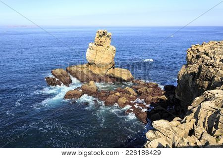 Called Carrack Of Crows, Nau Dos Corvos, Is A Limestone Stack, Off Cape Carvoeiro, Formed By The Ero
