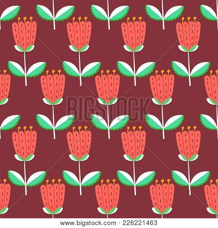 Floral Seamless Pattern With Tranparency Elements. Background With Abstract Bright Flowers. Vector I