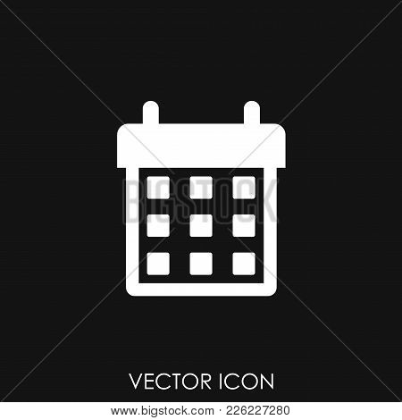Calendar Icon In Trendy Flat Style, Vector Icon Illustration, Icon Image