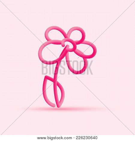 Flower Blended Interlaced Creative Line Icon