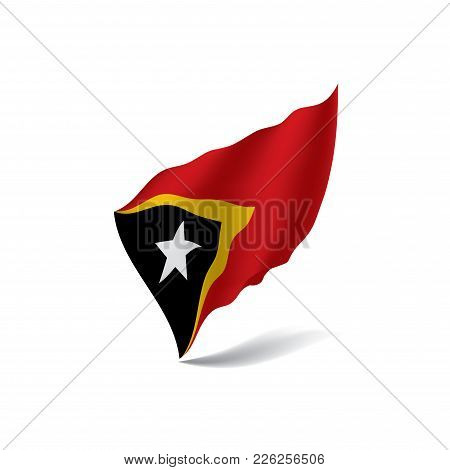 East Timor Flag, Vector Illustration On A White Background