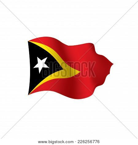 East Timor Flag, Vector Illustration On A White Background