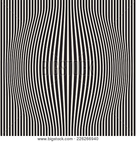 Halftone Bloat Effect Optical Illusion. Abstract Geometric Background Design. Vector Seamless Retro 