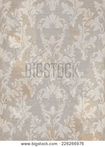 Baroque Pattern Texture In Ultra Violet Color Vector. Royal Fabric Background. Luxury Background Dec