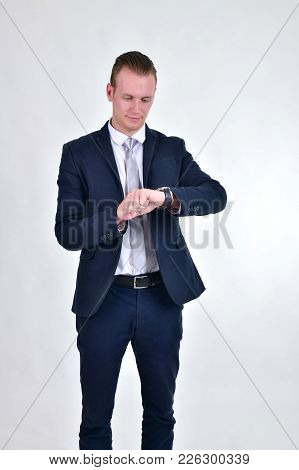 Concept Business People. Businessman On The Background. Businessmen Look Dastardly. Businessmen Show