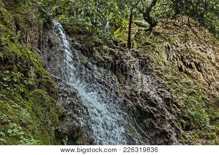 Part Of The Krushuna Waterfall Cascade Of River Proinovska Near Village Krushuna, Bulgaria