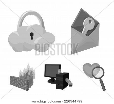 System, Internet, Connection, Code .hackers And Hacking Set Collection Icons In Monochrome Style Vec