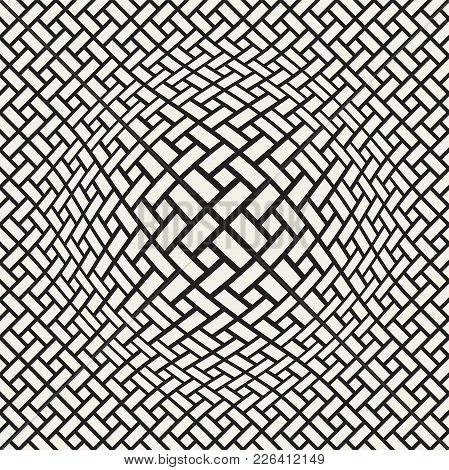 Halftone Bloat Effect Optical Illusion. Abstract Geometric Background Design. Vector Seamless Retro 