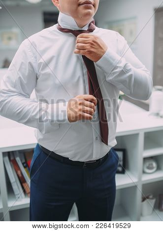 Morning Wedding Preparations Of A Stylish Groom