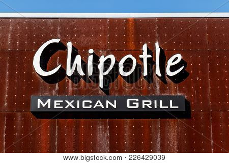 Lafayette - Circa February 2018: Chipotle Mexican Grill Restaurant. Chipotle Is A Chain Of Burrito F