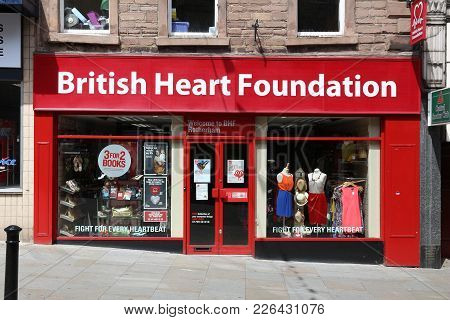 Rotherham, Uk - July 10, 2016: British Heart Foundation Store In Rotherham, Uk. The Charity Has Some