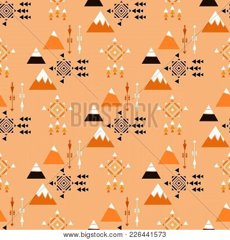 Decorative Pattern With Abstract Details.tribal Geometric Background. Stylish Trendy Fabric. Vector 