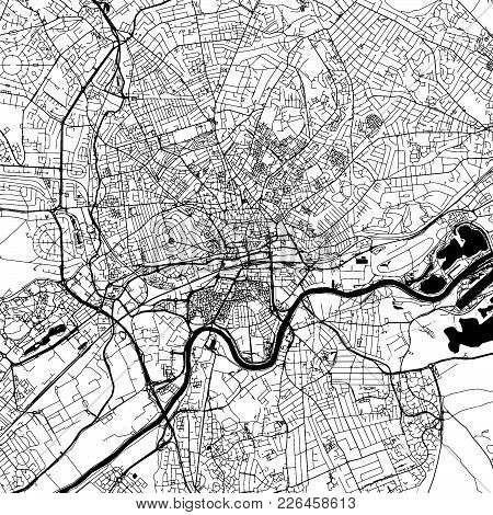 Nottingham Downtown Map With Many Details For Various Usecases. This Map Of Nottingham Contains Typi