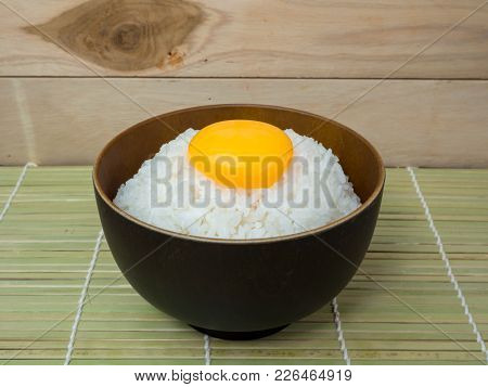 Tamago Kake Gohan Or Tamago Gohan For Short,japanese Food.