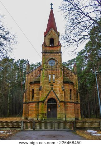 The Buldurian Lutheran Church Was Built From 1888 .latvia, Jurmala 2018