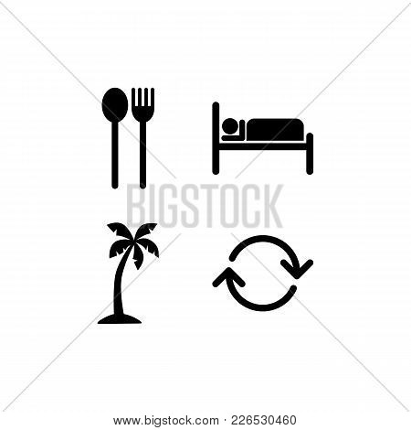 Beer Sleep Beach Repeat Icon Sign