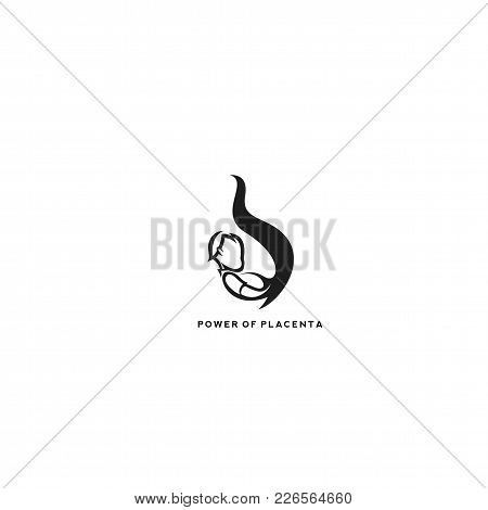 Power Of Placenta Icon, Placenta Pills, Placenta Previa, Abruption, Vector Illustration Design