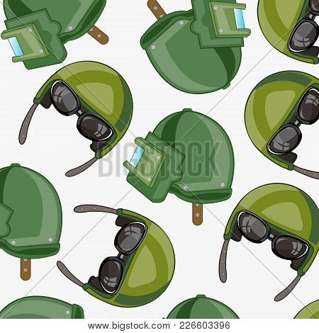 Defensive Send Military And Sapper On White Background