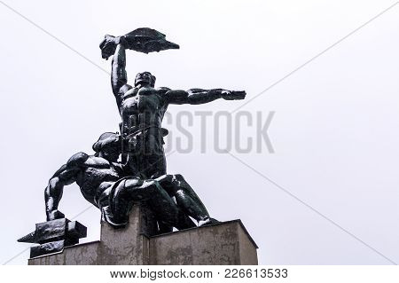 Rostov - On - Don, Russia - February 13, 2018: Monument Of The Strike Of 1902. Famous Place In Borde