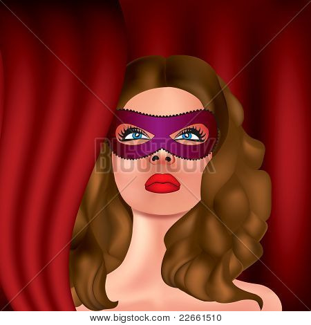 Donna misteriosa dal carnevale veneziano