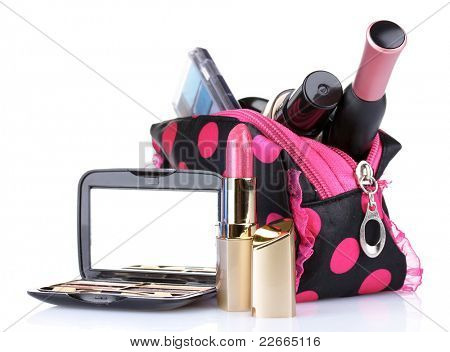 kosmetolog makeup isoleret på hvid