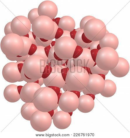Quartz Molecular Structure Isolated On White Background