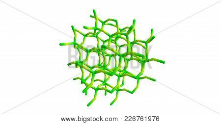 Quartz Molecular Structure Isolated On White Background