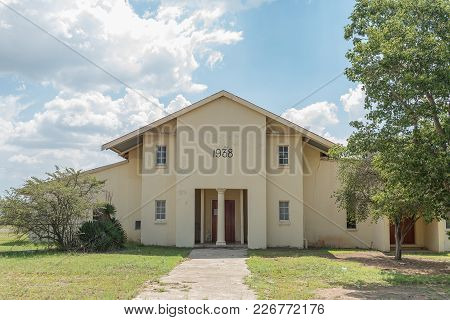 Verkeerdevlei, South Africa, February 9, 2018: The Town Hall, Built 1938, In Verkeerdevlei, A Small 