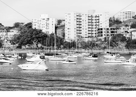 The Sunrise In The Bay And Yacht