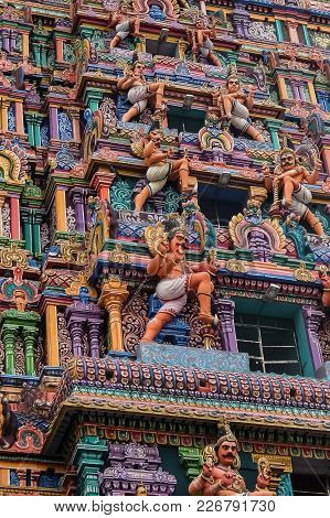 Chidambaram, India - December, 16th, 2016. View Of Nataraja Temple, Chidambaram, Tamil Nadu, South I