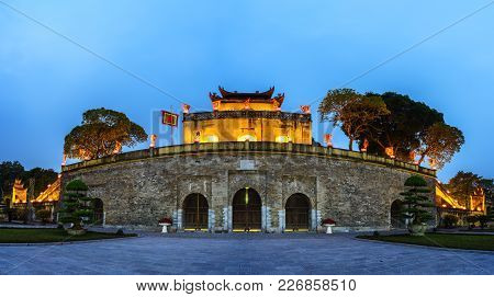 Panorama Central Sector Of Imperial Citadel Of Thang Long,the Cultural Complex Comprising The Royal 
