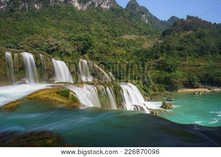 Ban Gioc Waterfall In North Of Vietnam.